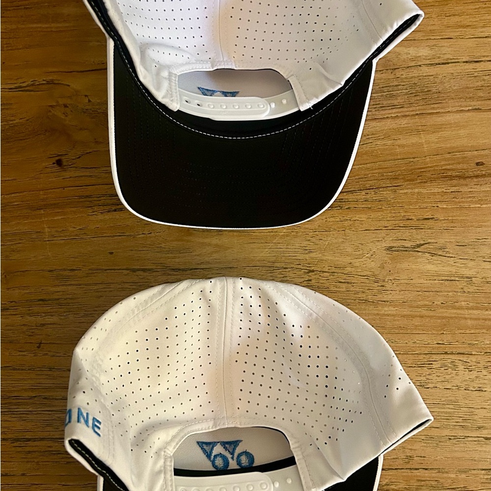 White Cap with Blue Logo - Picture 2 of 3